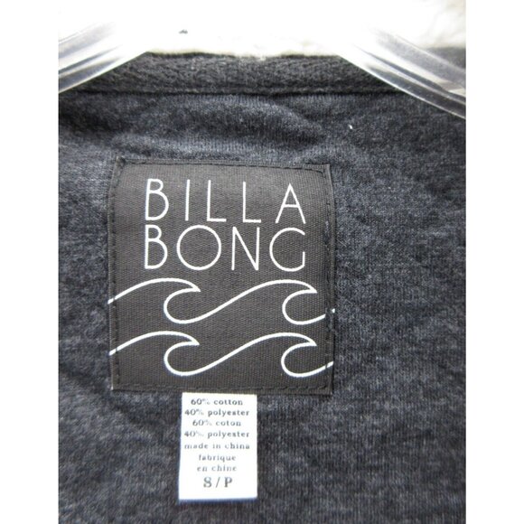 Billabong Jacket Small Wrap Open Cardigan Quilted Plush Fleece Sherpa - Picture 9 of 10